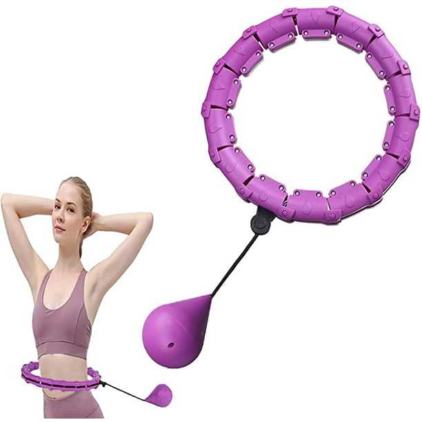 Detachable 24 Sections Smart Weighted Exercise Hoop Adults Non-Fall Fitness Hoop for Weight Loss 